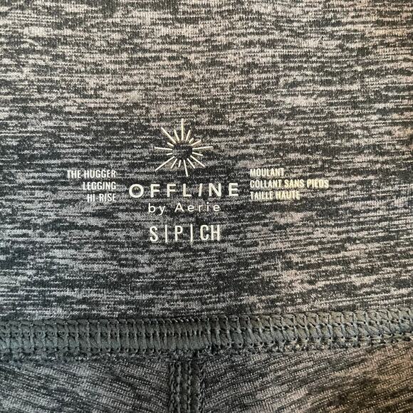 Offline Aerie The Hugger High Rise Leggings Women’s Size Small Black Gray Soft - Picture 4 of 9